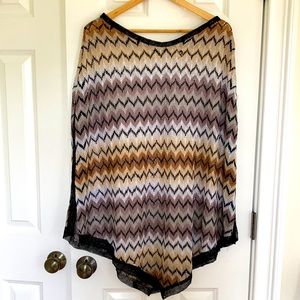 Missoni Poncho Cape, iconic zigzag, one size